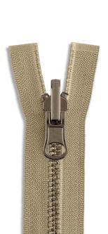 YKK Altmessing Metall Wende Reißverschluss teilbar 896 - beigebraun