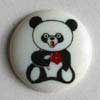 Kinderknopf weiß Panda Bär 18mm 