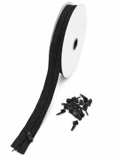 10m EcoZip Bettwäsche endlos Reißverschluss 580 - schwarz