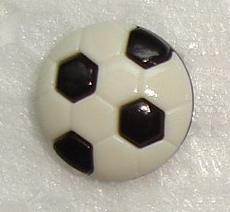 Kinderknopf schwarz / weiß Fußball 13mm 