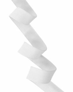 Farbiges Gummiband Standard 20mm Meterware 501 - weiss