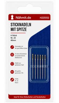 Sticknadeln ohne Spitze Nr. 22 Größe - 22