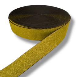 Glitzer Gummiband Bundgummi - 40mm breit Meterware gold