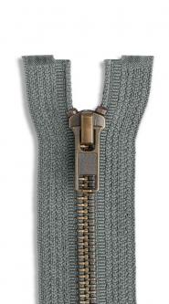 Extra Stark Metall Motorrad Reißverschluss nicht teilbar 578 - mausgrau