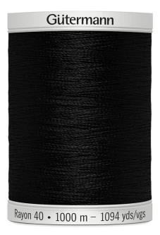 Gütermann Maschinen Stickgarn Rayon 40 1000m 1005 1005 - Schwarz