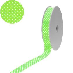 1 Rolle GEPUNKTETES Baumwoll Schrägband 40/20 Polka Dots 536 - gelbgrün
