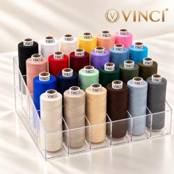 VINCI Nähgarn Set 24 Rollen Allesnäher inklusive Garnständer 