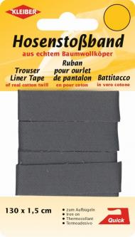 KLEIBER Hosenschonerband / Stoßband grau aufbügelbar 182 - dunkelgrau