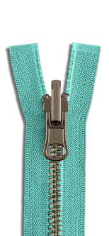 YKK Altmessing Metall Wende Reißverschluss teilbar 825 - mint