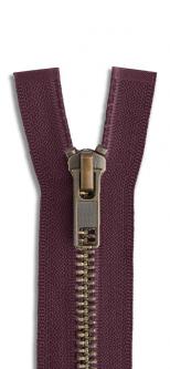 YKK Altmessing Metall Reißverschluss teilbar 864 - bordeauxrot