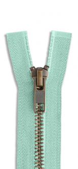 YKK Altmessing Metall Reißverschluss teilbar 823 - pastellgrün