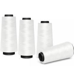 4 ROLLEN - Nähmit Overlockgarn - Coverlock Garn 1500m 501 - weiss