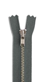 YKK Metall Hosen Reißverschluss 20cm dunkelgrau - 182 182 - dunkelgrau | 20cm