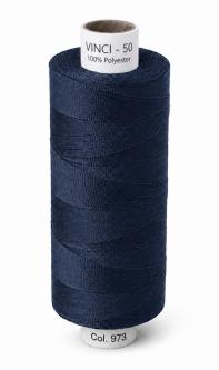 VINCI DENIM 50 Premium Jeansgarn 200 m – starker Jeansfaden für Denim, Stepp- & Ziernähte 0973