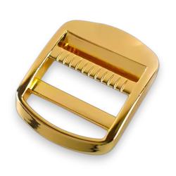 Metall - Klemmleiterschnalle für Taschen 25mm & 38mm 38mm - gold