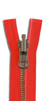 YKK Altmessing Metall Wende Reißverschluss teilbar 820 - rot