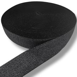 Glitzer Gummiband Bundgummi - 25mm breit Meterware 580 - schwarz