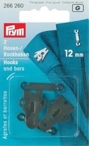 PRYM Hosenhaken und Stege ST schwarz 12 mm 