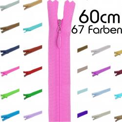 YKK Reißverschluss Nahtverdeckt 60cm - Nahtfein verschiedene Farben 