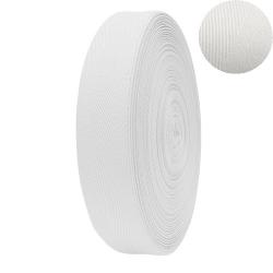 50m Rolle Baumwoll Nahtband 10mm 15mm 20mm 30mm 40mm schwarz weiss Köperband 501 - weiss | 30mm
