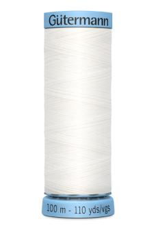 Gütermann Reine Seide 100m Seidengarn / FB: weiss 800 - Weiss