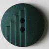 Kunststoff Knopf dkl. grün rund 23mm Linienmuster 