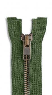 Extra Stark Metall Motorrad Reißverschluss teilbar 078 - dunkelolive