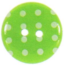 Kinderknopf Bi-Tiffy rund gepunktet 15mm grün 