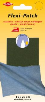 KLEIBER FLEXI PATCH elastische Aufbügelflicken - 15x20cm 078 - dunkelolive