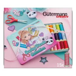 Gütermann Sewing Friends Collection – Box Nähgarn Set 15 x 100m und viel Nähzubehör 