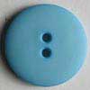 Kunststoff Knopf hell blau rund 18mm / 2-Loch 