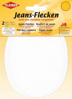 Kleiber Jeans Aufbügel Flecken oval 2 St. weiss 501 - weiss