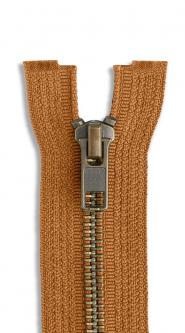 Extra Stark Metall Motorrad Reißverschluss teilbar 092 - Cognac