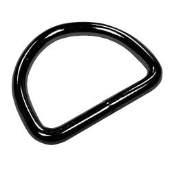 Metall D-RING für Taschengurte 25mm schwarz 