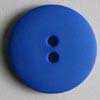 Kunststoff Knopf blau rund 18mm / 2-Loch 