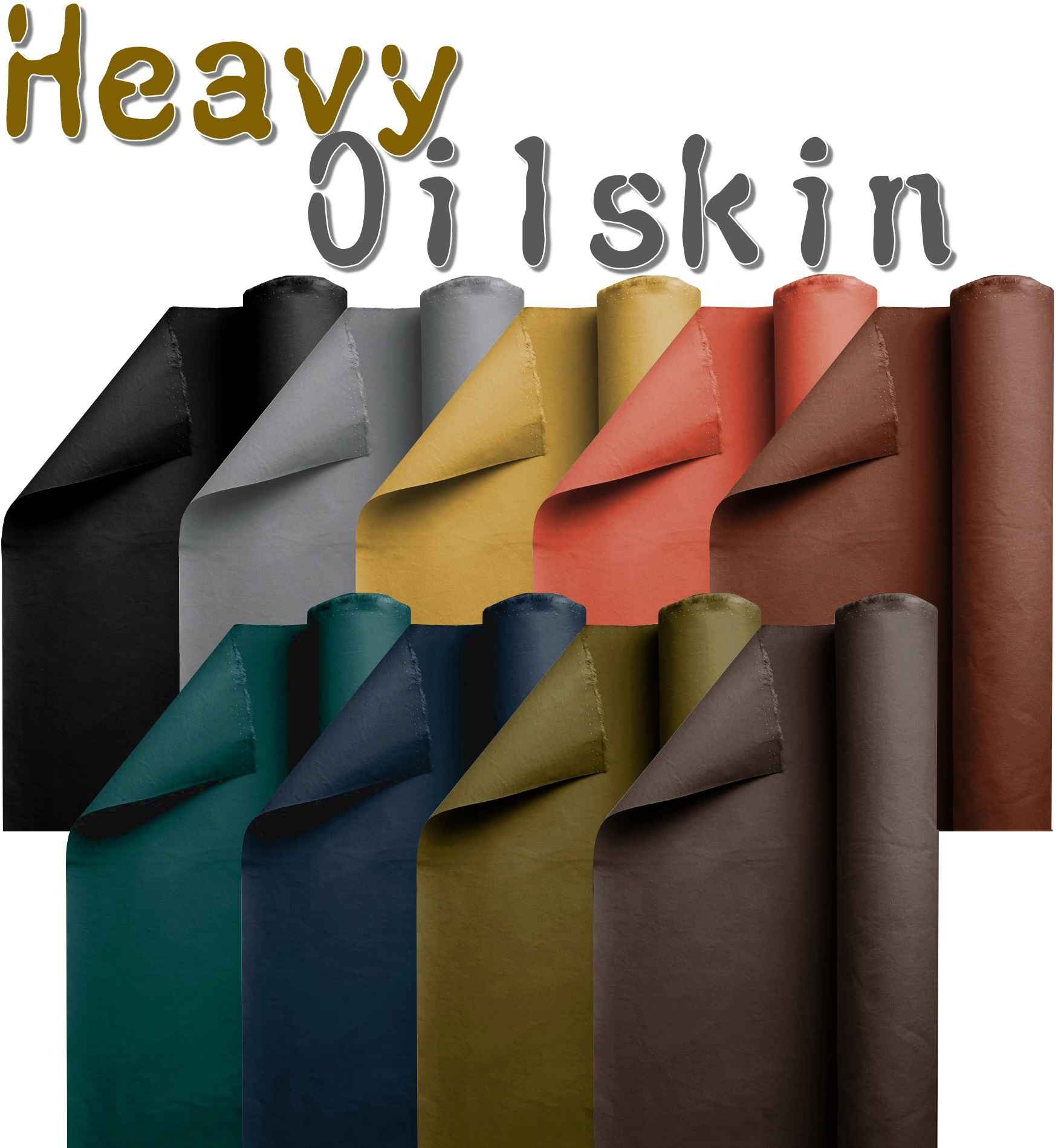 Heavy Oilskin Stoff gewachste Baumwolle Meterware Kunstleder & Oilskin