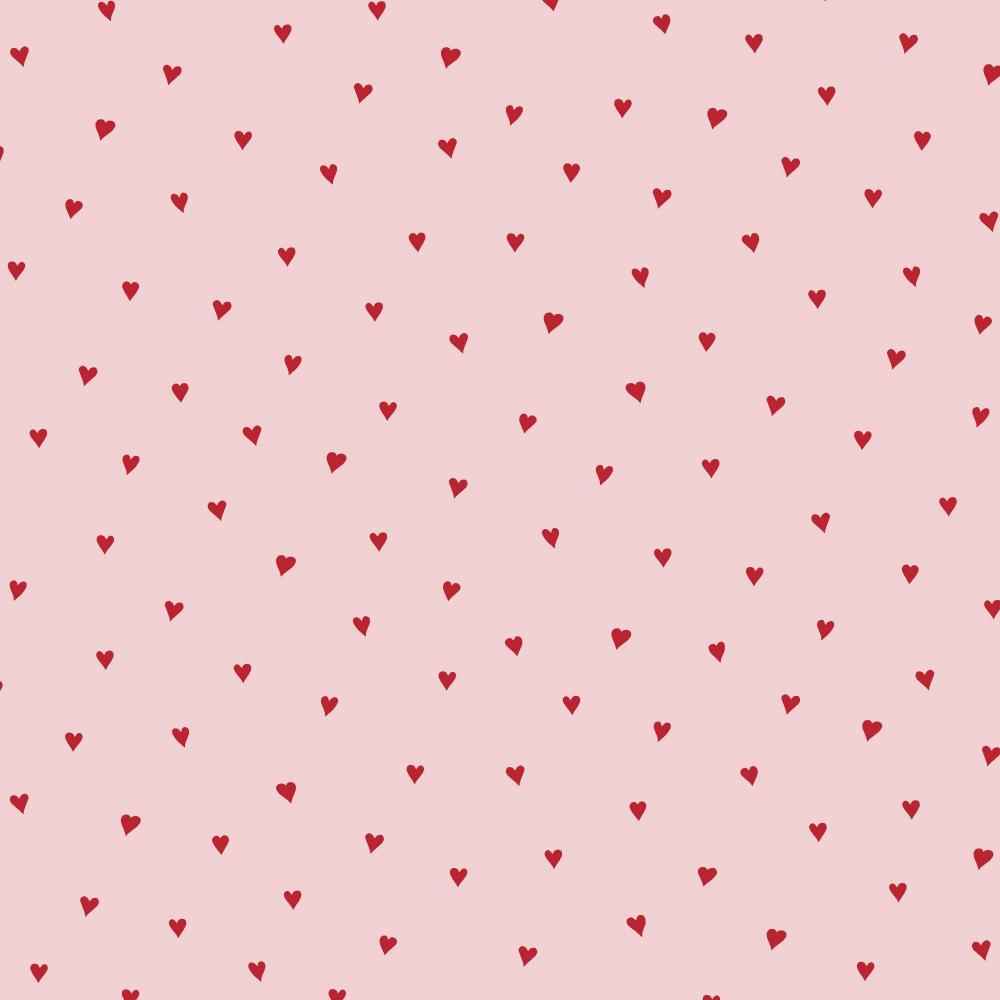 Beschichtete Baumwoll Stoff Kleine Herzen Rosa Rot Baumwoll Drucke